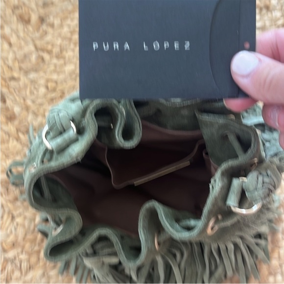 REVOLVE NWT Fringe Shoulder Suede Leather Boho Bag LOVE🌈 - Picture 9 of 9